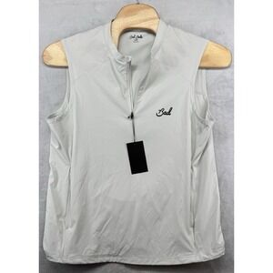 Bad Birdie Bad Elements LW 1/4 Zip Wind Golf Vest Glacier Grey Men's Size L NWT